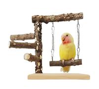 Bird Seat Stand - Resting , Wooden Cage Accessories, Sturdy, Durable Climbing Structure, Versatile, Exciting Activity, Entertainment, Use During Playtime, Training, Exercise, Feeding