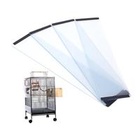 Bird Seed Catcher, Bird Cage Seed Catcher Guard 4Pcs Anti-Scatter Mess-free Transparent PVC Cage for Parrot, Parakeet, Macaw for Daily Use