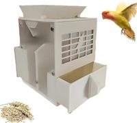 Bird Seed Cleaner Cleaning Machine, Bird Feed Blown Shell Splitter, Grain Blowing Machine with 2 Drawers, Easy Disassemble Wash, for Millet, Miscellaneous Grains, Melon Seeds(White)