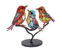 Bird Series Art Ornaments, Iron Birds Ornament Gifts Lightsome Double Painted Bird for Office (Fditu6g1m5fgpo-14)