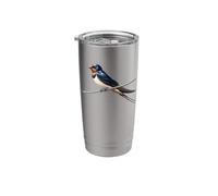 Bird Series. Barn Swallow. Stainless Steel Insulated Tumbler