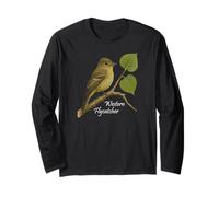Bird Series. Western Flycatcher. Long Sleeve T-Shirt