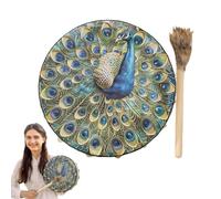 Bird Shaman Drum Spiritual Instrument Sound Healer | Hand Drum for Shaman Tools, Spirit Music Symbol, Ceremonial Percussion, Meditation Sound Healing, Tribal Ritual