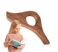 Bird Shape Wooden Bounons - Ergonomic Thumb Ring Reading Tool, Durable Natural Wood Bookholder, Compact Lightweight Design | Novel Book Assistant For Readers Access