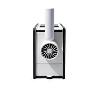 Bird Shell Cleaner System - Rechargeable Mechanism, 18x18x9.3cm Wooden USB Powered Debris Fan Unit, Detachable Cleaning Module | Parrot Feeding Station Shells Removal Tool Garden Patio Set Systems