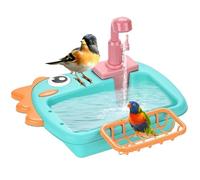Bird Shower, Automatic Bird Bath Feeding Bowl, Outdoor Indoor Pet Bathtub for Balcony, Garden, Deck, Porch, Park, Backyard, Patio, and Home Use, 11.61x9.25x7.48 inches