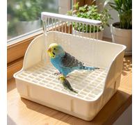 Bird Shower, Automatic Bird Bath with Pump Large Parrot Bath Tub with Running Fountain for Cage Dual Modes for African Grey, Cockatiel, Budgie, Lovebird, Little box