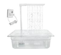 Bird Shower Bath - Electric Spa Station for Parrots, USB Pet Washing Tub | Soft Water Fountain, Interactive Bath for Budgies, Lovebirds, Gabo Grey
