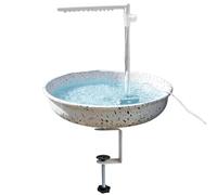 Bird Shower Fountain, Automatic Parakeet Feeder Removable Birdbath Trays