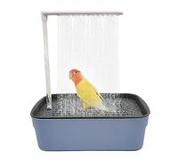 Bird Shower Fountain, USB Powered Parrot Bath Box, Interactive Splash Tub, Bath Station Spray Connection, Cockatiels, Conures, Lovebirds, African Grey, Funny Cage Accessories for Cleaning