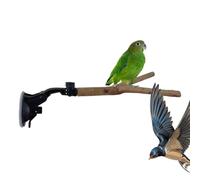 Bird Shower Perch, Movable Suction Cup Parrot Stand, Bird Perch Training Toy, for Macaw Parakeet Indoor and Outdoor in the Cage when Travelling in