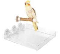 Bird Shower Perch - Portable Bird Perch Stand with K | Bath Pole for Parakeets Cage Bathroom Car Travel Parakeets Turtle Doves Cockatiels Parakeets
