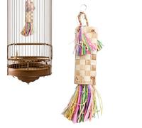 Bird Shredder Toy for Parrots, Natural Palm Frond Chewing, Small Parrot Cage with Shredding Feature, Foraging Parakeets, Safe Bird Chew with Hanging Design, Small Play Toy for Cage