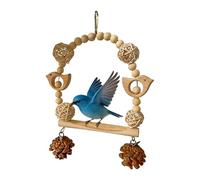 Bird Shredding & Chewing Toys-Natural Wooden Perch & Cage Accessories for Parakeets, Cockatiels & Lovebirds, Multi-Texture Foraging Toys for African Greys, Cockatoos & Budgies