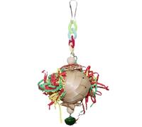 Bird Shredding Toys - Bird Chew Toys, Bird Cage Accessory | Shredded Forage Toys with Bell, Multipurpose for Bird Cages, King