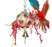 Bird Shredding Toys, Bird Toy with Shredder Ball | Chew Toy for Parrots Seeking Food - Bird Shredder Toy with Rattan Ball, f