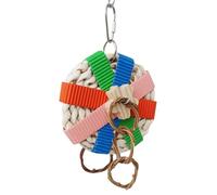 Bird Shredding Toys - Cockatiel Toys,Bird Chew Toys,Colorful Little Parrot Toys,Parrot Shredding Toys,Straw Shredding Toys with Metal Hooks Exbert