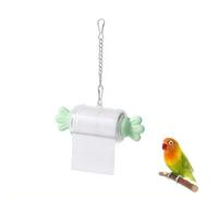 Bird Shredding Toys, Parrot Rolling Paper Play Toy with Hanging Chain, Interactive Chewing Accessory for Parakeet Cockatiel & Medium Parrot,Easy to Install Parrot Cage Accessories