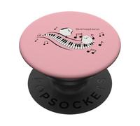 Bird Singing | Piano | Keyboard | Pianist | Wild Bird in Japan | Hokkaido White Bird | Shimaenaga Bird PopSockets Adhesive PopGrip
