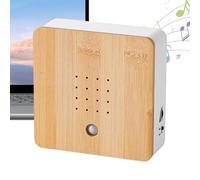 Bird Singing Speaker - Smart Animal Noise Machine Wood Finish | Calming Nature Sounds Relaxing Melodies | Bird Song Box - Bedroom Living Room Fireplace