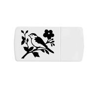 'Bird Sitting on Tree Branch' Pill Box with Tablet Splitter (PI00034958)