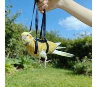 Bird Sling Carrier Bag, Parrot Restrained Vest Escape Resistant Bird Carrier Harness for Budgie, Cockatiel, Green-cheeked Conure (M)