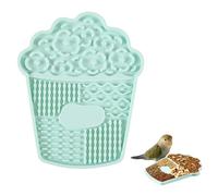 Bird Slow Feeder Mat, Compact Suction Cup Birds Foraging Pad with Wavy Gap Design for Parakeet, Cockatiel, African Grey