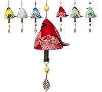 Bird Song Bell, Bird Song Bell Courtyard Decoration, Bird Song Bell Collection, Hanging Wind Chime Garden Courtyard Decoration, Music Wind Chimes, for Patio, Porch, Garden, Backyard(Red)