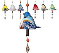 Bird Song Bell, Bird Song Bell Courtyard Decoration, Bird Song Bell Collection, Hanging Wind Chime Garden Courtyard Decoration, Music Wind Chimes, for Patio, Porch, Garden, Backyard(Blue)
