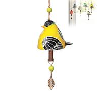 Bird Song Bell Courtyard Decoration, Wind Chime for Garden Home Outdoor, Hanging Bell Collection, Funny Gift (Gold)