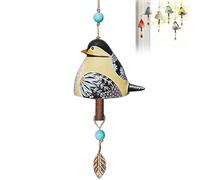 Bird Song Bell Wind Chime Collection - Courtyard Decoration for Garden Home Outdoor Funny Gift (Beige)