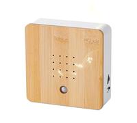 Bird Sound Box, Wood Singing Bird Box with Motion Sensor, Decorative Bird Chirping Soundbox with Nature Sounds, Bird Singing Speaker for Bathroom, Spa, Guest, Toilet and Relaxation, White