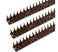 Bird Spikes, Pigeon Spikes for Pigeon Deterrent to Keep Bird or Animals Away, for Outdoor Garden to Keep Birds Away,Fence Wall Spikes of Bird Deterrent Covers 4m,Brown