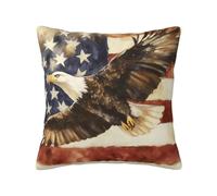 Bird Spreading Its Wings Print Decorative Throw Pillow Covers for Sofa, Outdoor and World Cup Celebrations