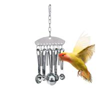 Bird Stainless Steel Bell Toys - Sweet Sound, Parrot Chewing Puzzle | Bird Parrots Gnawing Scoops Toys, Interactive Suspension Toys for Birds Parrots African Greys Macaws Small Cockatoo Morefor Conure
