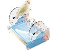 Bird Stand, Acrylic Parrot Perch Training and Play Stand, Non-Slip Taming for Pet Birds like Parakeet, Cockatiel, Conure, Macaw, Cockatoo, Finch, Canary, & More, Color Blue