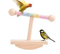 Bird Stand for - 18 x 8 x 15 cm Wooden Table Perch, Natural Wooden Swing Base, Enriching Toy with Training Design | Practice for Cockatiels, Parakeets, Finches