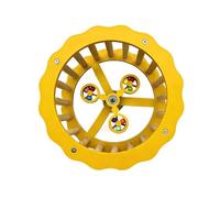 Bird Stand Interactive Wooden Exercise Wheel Parrot Intelligence Puzzle Enrichment Bird Playground Play Stands For Conure Budgie 80552