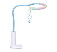 Bird Stand - Parrot Desk Top, Interactive Stand, Colourful Safety Bead, Rainbow Cotton Rope, Colourful Non-Slip Bell Accessories for Parakeets, Toy, Desktop, Non-Slip