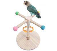Bird Stand Perch, Portable Tabletop Bird Perch,Interactive Spin Training Bird Toys for Small Medium Parrots Parakeets Conures Lovebirds or Cockatiels