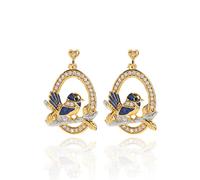 Bird Statement Earrings for Women, Bird Tree Branch Stud Earrings for Girls, Little Bird Earrings Hypoallergenic, Cute Bird Animal Earrings Studs, Birds Ear Studs, Bird Jewelry Gifts Funny Earrings