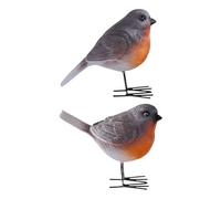 Bird Statues and Figurines - Robin Bird Ornament | Decorative Resin Statue Ornaments for Outdoor Yard Porch and Indoor Living Room Bedroom Fireplace Bookshelf
