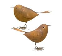 Bird Statues Garden, With Waterproof Rustic Iron, 15x9x5cm (2pcs), Colonial Tin Works Decorative, Song Bird Statue Figurine, Weather-Resistant Charm, For Outdoor And Indoor Use