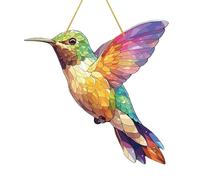 Bird Sun Catcher - Hummingbird Sun Catcher | Sun Catcher Hummingbird, Stained Glass Acrylic Hummingbird, Exquisite Wall Art Spotted Panel, Sun Catcher Bird for Families, Holiday, Lover