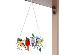 Bird Suncatcher, 2D Acrylic Bird with Stained Glass Look Decoration - Colourful Sun Catcher - for Indoor and Outdoor Use, Garden, Backyard, Window, Home, Kitchen, Living Room, Bedroom and
