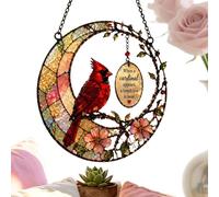 Bird Suncatcher - Stained Acrylic Glass | 2D Handcrafted Decorative Art Ornament | Humming Bird Suncatcher for Home Wall Outdoor Indoor Garden Door Car and Window Hanging Crystal Rainbow Maker