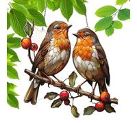 Bird Suncatchers for Window,Birds on Branch Acrylic Window Panel | Multicolor Home Wall Dangling Decoration for Home Patio Garden