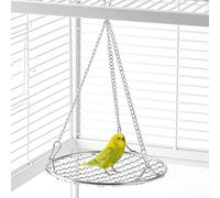 Bird Swing for Cage | Chew-Proof Hummingbird Swing | Stainless Steel Chew-Proof Rest Bed Grid Rust-Resistant Playground for Canary Cockatiel Finch Breeding Cage Balcony