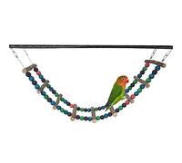 Bird Swing For Cage Natural Wood Perch Parrot Climbing Ladder Colorful Parakeet Bridge For Small Birds Cockatiels
