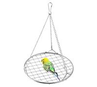 Bird Swing for Cage, Removable Bird Hammock, Stainless Chew-Proof Rust-Resistant Removable Rest Bed Grid Design for Pet Store Breeding Cage Playground Porch Patio Cockatiel Canary
